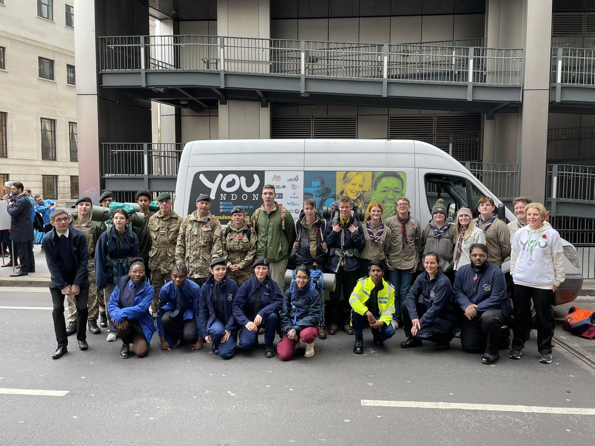 We’re here and ready to go for the <a href="/lordmayors_show/">Lord Mayor's Show</a> with young people from <a href="/BrentVPC/">Brent VPC</a> <a href="/BBinLondon/">The Boys' Brigade & Girls' Association in London</a> <a href="/ArmyCadetsNWLon/">Middlesex & North West London ACF</a> <a href="/SJAWestLondon/">St John Ambulance West London</a> <a href="/LDNScouts/">London Region Scouts</a>  <a href="/GLMWScouts/">GLMW Scouts</a> <a href="/jimkel40/">jim kelly</a> <a href="/SeaCadetsLondon/">London Area SCC</a> <a href="/ColfesCCF/">Colfe’s School CCF</a>. Look out for us at serial 36 👀