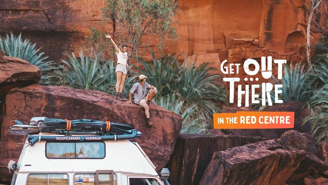 Congratulations to us! #TourismCentralAustralia winner of Tourism Marketing &amp; Campaigns at #Brolgas2022 for Get Out There in the Red Centre #RedCentreNT