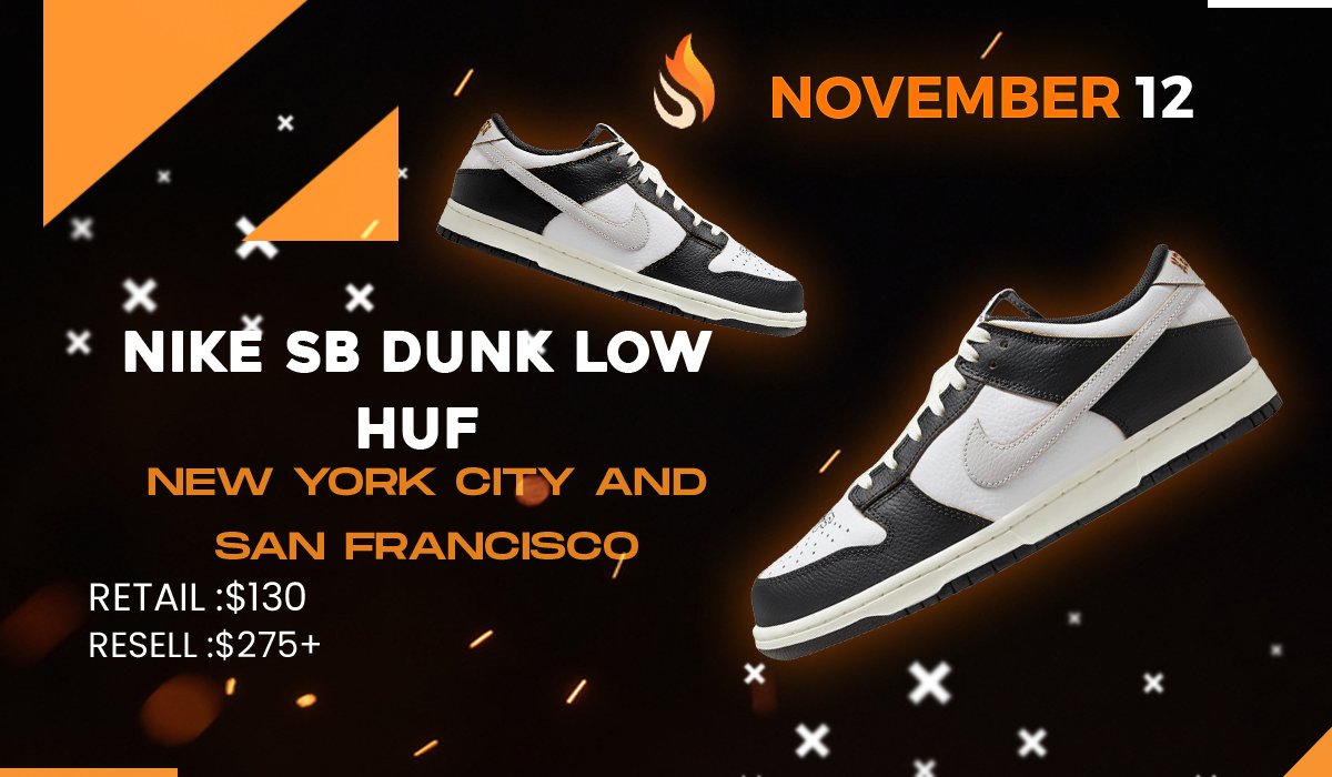 "Nike SB Dunk Low HUF " is to be released on 12th of November 🥵‼️

Spark your feet with this amazing release🥵🤩

Join <a href="/lbfcook/">LBF COOK™</a> today

Like❤‍🔥+RT♻+Tag✅