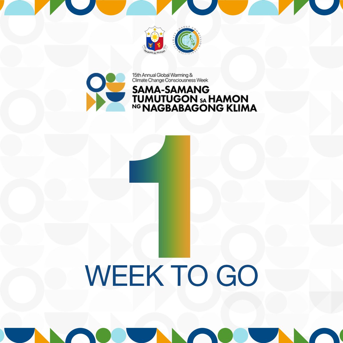 CCCPhlVCED's tweet photo. One week to go before #CCCWeek2022!
Did you know that Proclamation No. 1667, s. 2008 declares November 19 to 25 of every year as Global Warming and Climate Change Consciousness Week? https://t.co/DgKzD2LGRY