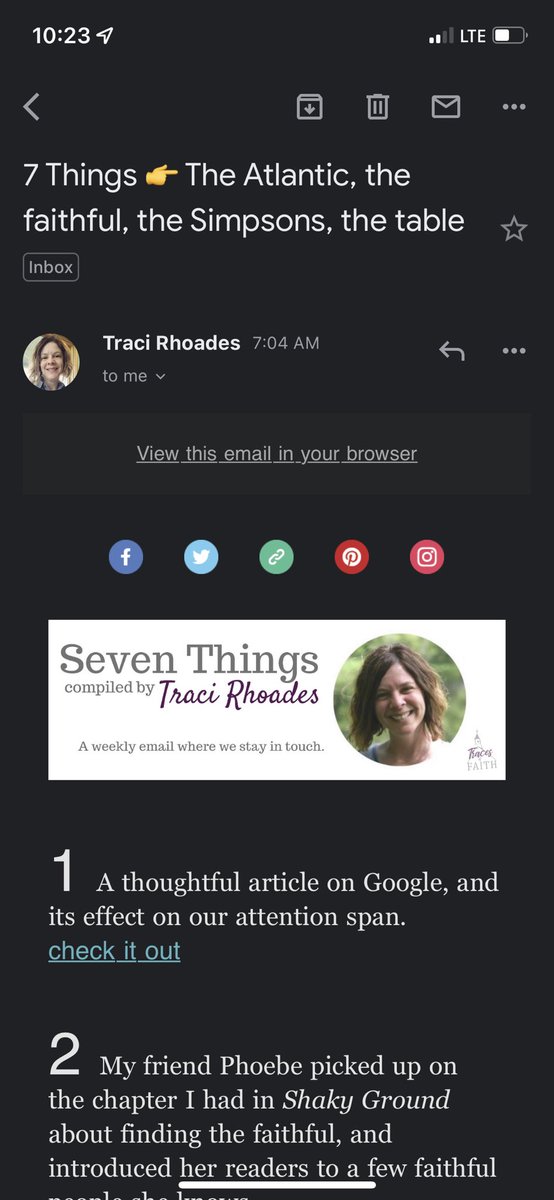 NirvanaMonk116's tweet photo. Life can be exhausting. If you’re looking for a breath of fresh air, a cooling oasis in a dry desert, you need look no further than @tracesoffaith newsletter ‘Seven Things.’ It’s faithful, thoughtful, progressive and spiritually capacious! Don’t wait. Subscribe today. #HolyWrit https://t.co/IS7ye8D3vx