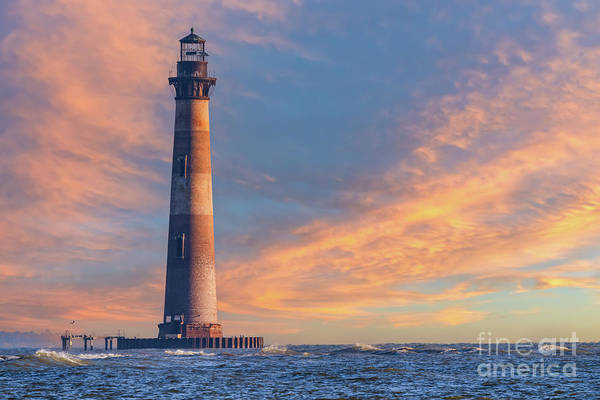 Morris Island Lighthouse bit.ly/3O4RUDR #FollyIsland #Follybeach #CharlestonHarbor #CharlestonSC #SouthCarolina #sunrise #interiors #buyart #buyintoart #homedecorideas #homedecor #wallart #nautical #lighthouses #landscapes #totebags #puzzles #art #artistoninstagram