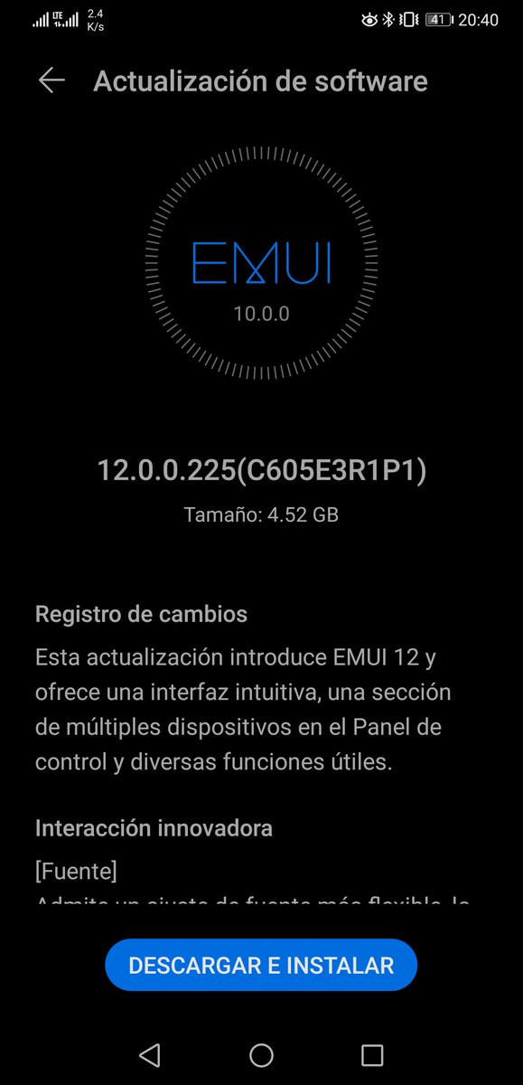 SirDaviAm24's tweet photo. Ayer me llego finalmente llego la actualización a EMUI 12 en mi viejo confiable #P20Pro 🥳😍  #Huawei @HuaweiLatam https://t.co/4SLleFhABQ