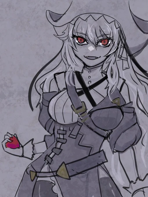 帰溟スペクターにとりあえず何かしらの握らせてみたかったお絵描き#アークナイツ  #明日方舟 