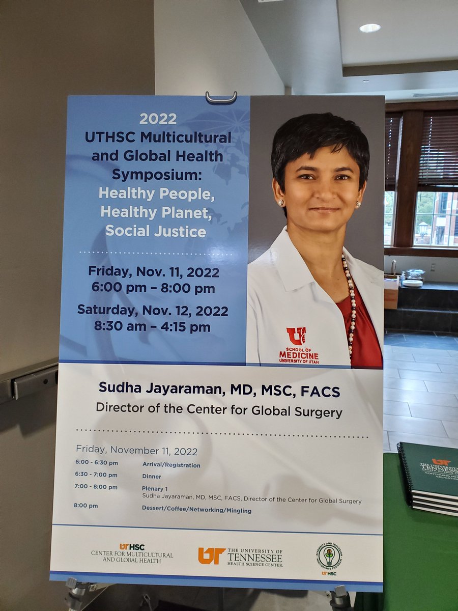 The 2022 Multicultural and Global Health Symposium is going on now from the Mooney Building today. We welcome Dr. Sudha Jayaraman to UTHSC. 
<a href="/SurgeryUTHSC/">UTHSC Department of Surgery</a> 
<a href="/UT_GlobalHealth/">Center for Multicultural and Global Health</a>