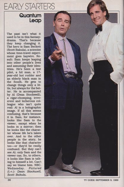 QUANTUM LEAP. 1989.

Scott Bakula, Dean Stockwell. #QuantumLeap #TVGuide