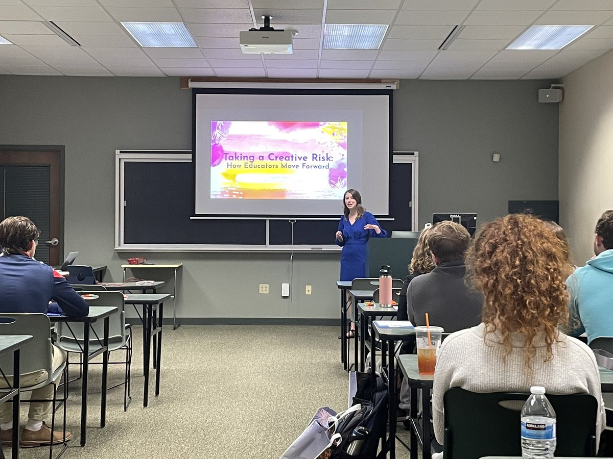 Current #Pennsylvania Teacher of the Year <a href="/elizabeth_raff/">Elizabeth Raff</a> inspiring our next generation of teachers at the <a href="/nstoypa/">NSTOY-PA</a> TEACH mini-conference at <a href="/MarywoodU/">Marywood University</a> this morning. <a href="/NNSTOY/">NNSTOY</a> <a href="/PADeptofEd/">PA Department of Education</a>