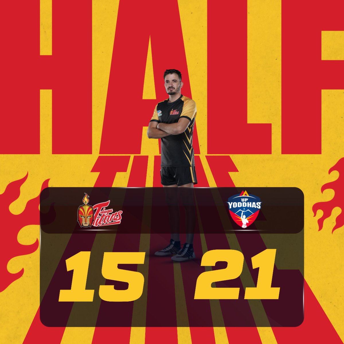 Telugu_Titans's tweet photo. Half-time score.
#vivoProKabaddi #TeluguTitans #IdiAataKaaduVetaa #MatchDay #WeRiseAgain #Kabaddi #KabaddiIndia #TTvsUP https://t.co/C9jALeCQ0h