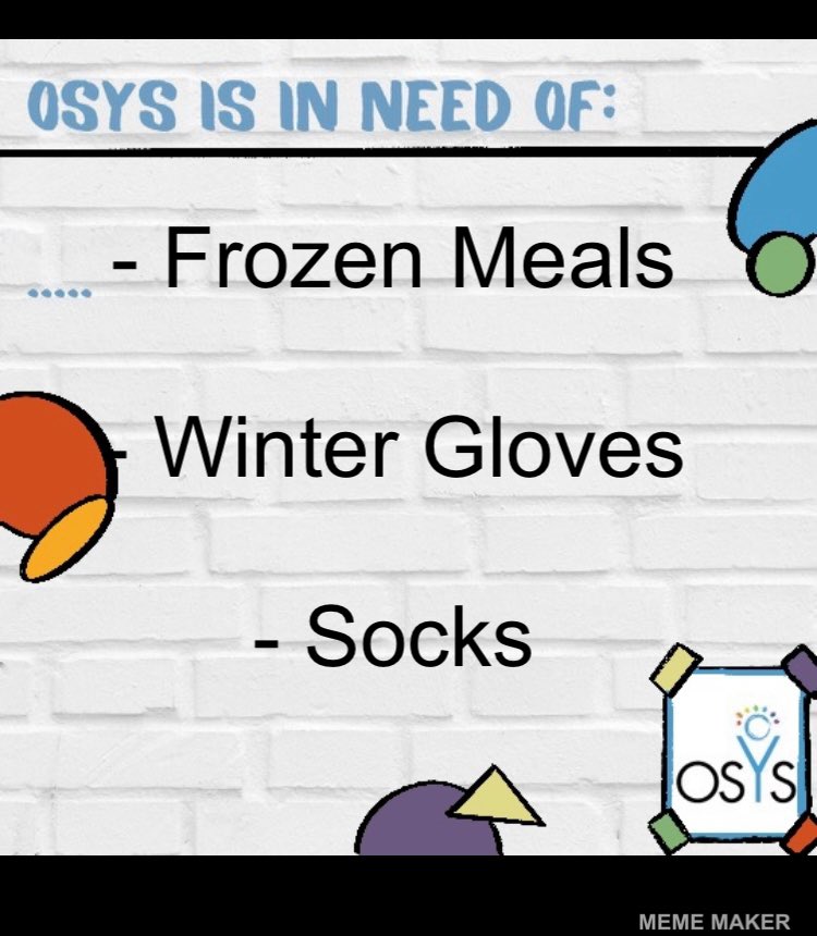 Old Strathcona Youth (@oldstrathconayo) on Twitter photo OSYS is in need of #frozenmeals , #wintergloves and #socks - it has been a very intense but rewarding week at OSYS. If you can help us out, please reach out. <a href="/Oldstrathconayo/">Old Strathcona Youth</a> <a href="/nofrillsCA/">No Frills</a> <a href="/Walmart/">Walmart</a> <a href="/ShopprsDrugMart/">Shoppers Drug Mart</a> OSYS is in need of #frozenmeals , #wintergloves and #socks - it has been a very intense but rewarding week at OSYS. If you can help us out, please reach out. <a href="/Oldstrathconayo/">Old Strathcona Youth</a> <a href="/nofrillsCA/">No Frills</a> <a href="/Walmart/">Walmart</a> <a href="/ShopprsDrugMart/">Shoppers Drug Mart</a>