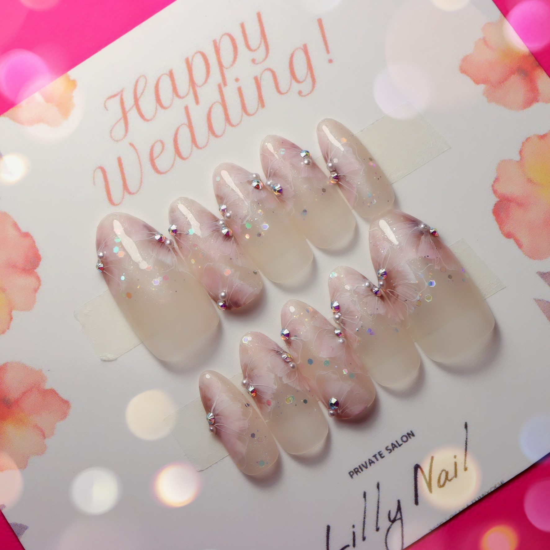 にしもりさき お花ネイル 大阪市住吉区ネイルサロン Lillynail Twitter
