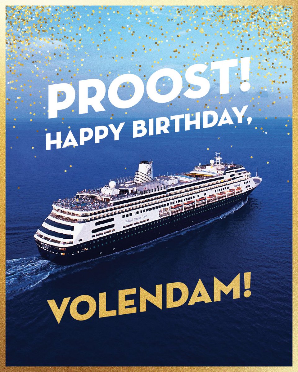 🍾🎂 We're celebrating the Volendam.
#HollandAmerica #HALAttitudeofGratitude