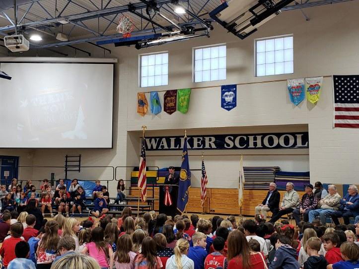 WildcatsWalker's tweet photo. Walker School was proud to welcome the return of our Veterans Day assembly and honor our special guests with gratitude and patriotic songs. Thanks for your service and sacrifice! https://t.co/V1noKZNPIK