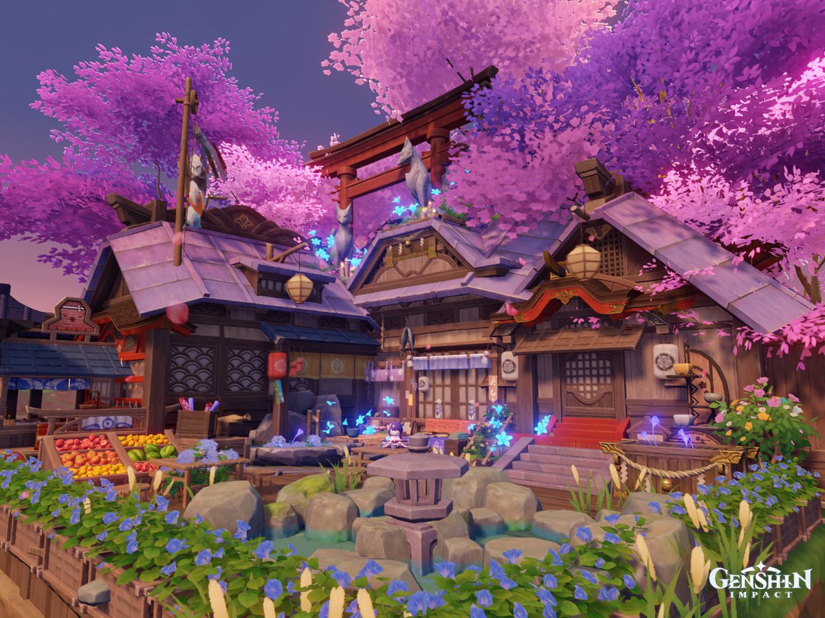 kaetdehara's tweet image. " Teyvat Tiny Houses : Inazuma "

Tempat peristirahatan pengembara dalam balutan senja abadi Inazuma. Tentang festival, kuil, Sakura, dan rumah.

Asia Server. Code in thread.

#原神 #GenshinImpact
#原神ハウジング部
#塵歌壺 
#SereniteaPot