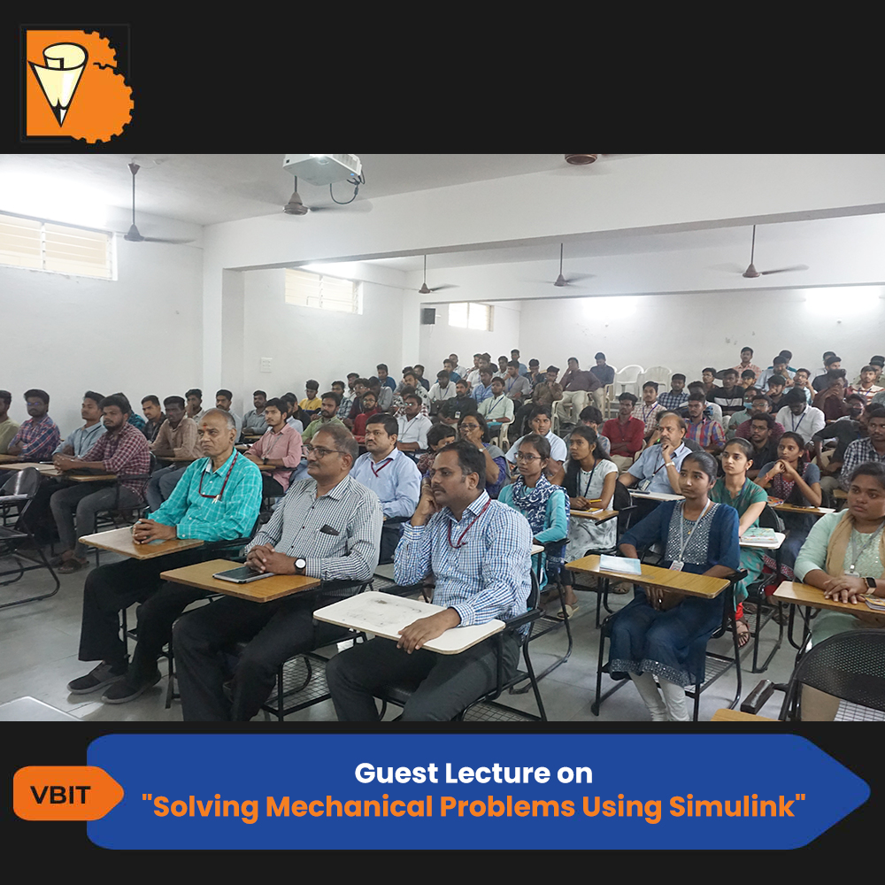 VBITHYD's tweet photo. Department of ME organised a guest lecture on Solving Mechanical Problems using SIMULINK on 12th November 2022. The event was addressed by Dr. P. Anil Kumar
#VBIT #ME #GuestLecture #SIMULINK #SolvingProblems #MechanicalEngineering #Problems #Event #RCI #DRDO #TopBTechColleges https://t.co/yi7Bf1NiRC