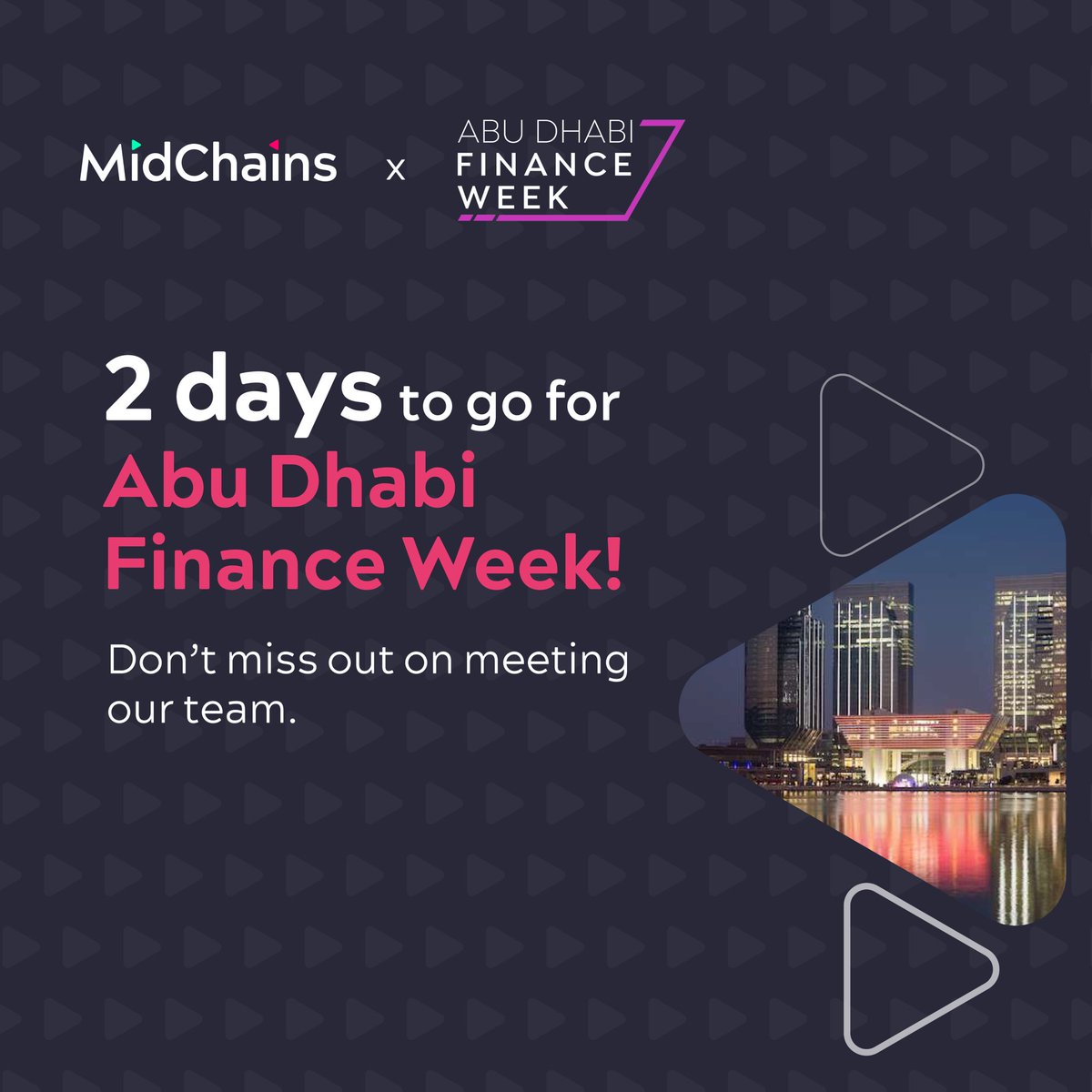 MidChains_'s tweet photo. Two days to go for @ADFinanceWeek  -  We look forward to meeting you there!

#MidChains #ADFinanceWeek #Cryptocurrency #Regulation #Trading #Blockchain #Crypto https://t.co/CbT76QmqYA