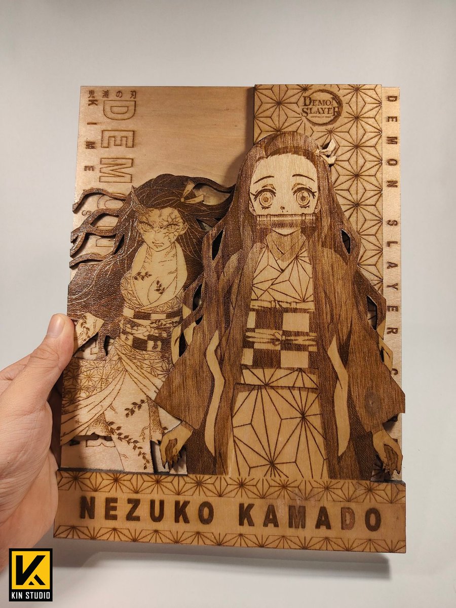 Paper_Kin's tweet photo. Anime Edition | Nezuko  from Demon Slayer : Kimetsu no Yaiba
Size: 8''x11''Inches

#DemonSlayer #kimetsunoyaiba #nezuko #woodart #Homework  #artistsontwitter https://t.co/cqPbBMGlkn