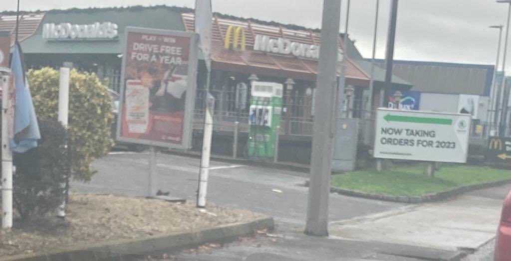McDonalds are getting busy taking orders now for 2023. Staff shortages? ….or maybe it’s the car dealership situated behind 😂