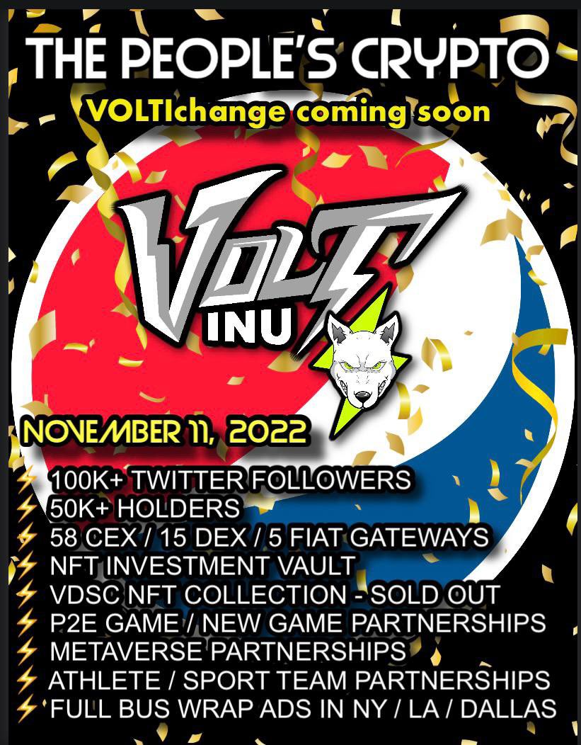 PepsiAaron's tweet photo. Everybody’s #VOLTIN it!! @VoltInuOfficial @elonmusk https://t.co/ISTtAhQVxi