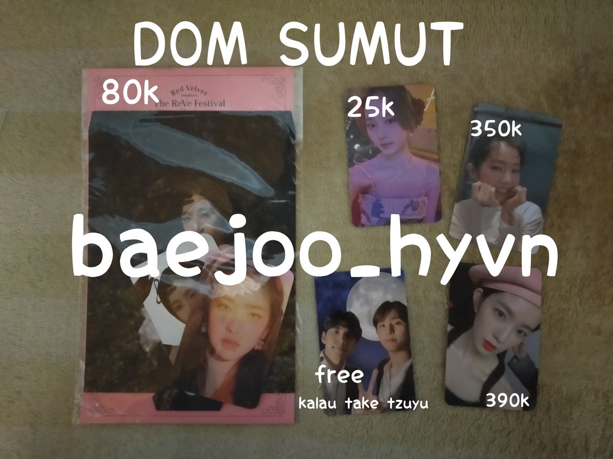 [help rt]

wts want to sell
mostly aab irene, holo lenti sealed

💸 in pict
📍 sumut
✅ incl all fees

tags. wts pc red velvet irene holo lenti finale kihno day1 day2 tzuyu tol