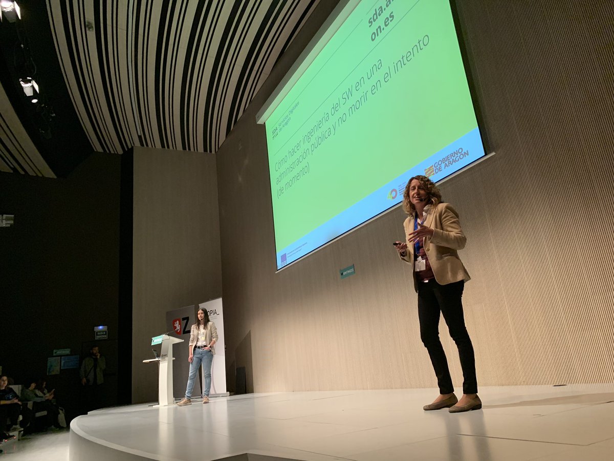 SDA_aragon's tweet image. Hacer software desde la administración pública y hacerlo para mejorar la experiencia de las personas en los servicios públicos 🟡Hoy en #wtmz22 @EstherNuez y @aranchagarc presentan el trabajo que hacen como parte del #equipoSDA