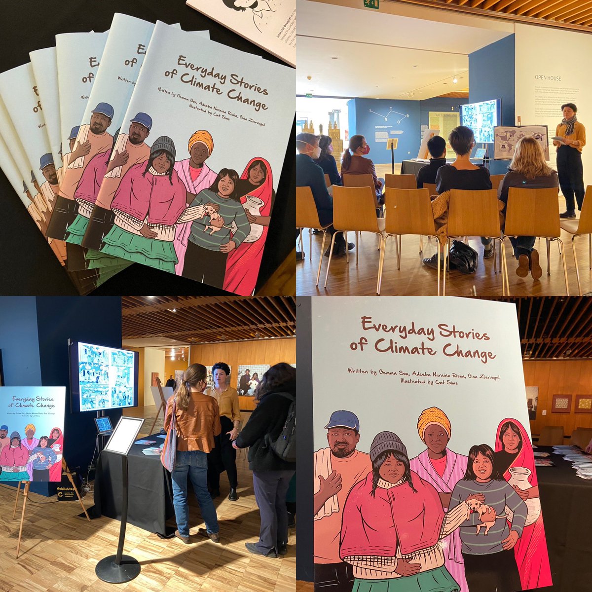 Everyday Stories of Climate Change! <a href="/gemmasou/">Gemma Sou</a> translating this incredible research through her graphic novel. An amazing resource not to be missed. Gemma will be delivering one more talk at 1pm and giving away her comics - come down <a href="/WhitworthArt/">the Whitworth</a>