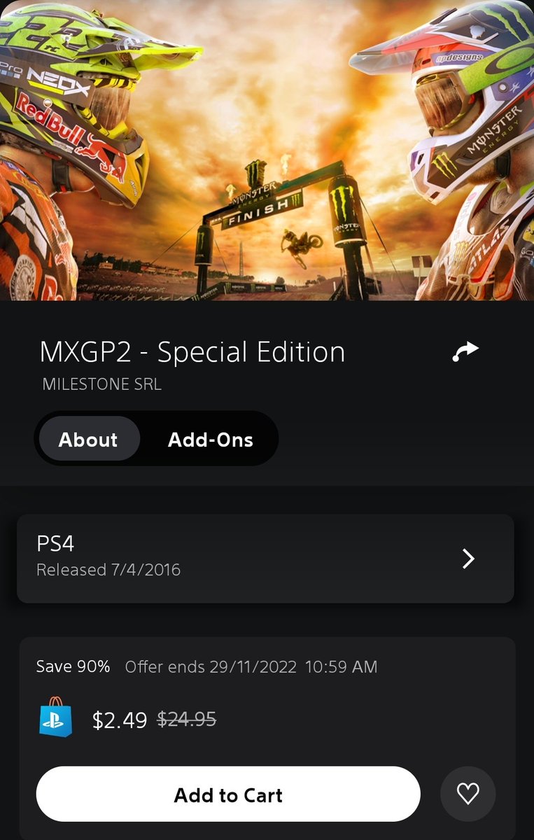 GameSlayer63's tweet photo. I Just Brought MXGP2 Special Edition on Ps5 #MXGP2 #Ps5 #SpecialEdition #Milestone #Playstation #Gamer #Gaming https://t.co/7Hku4phwcV