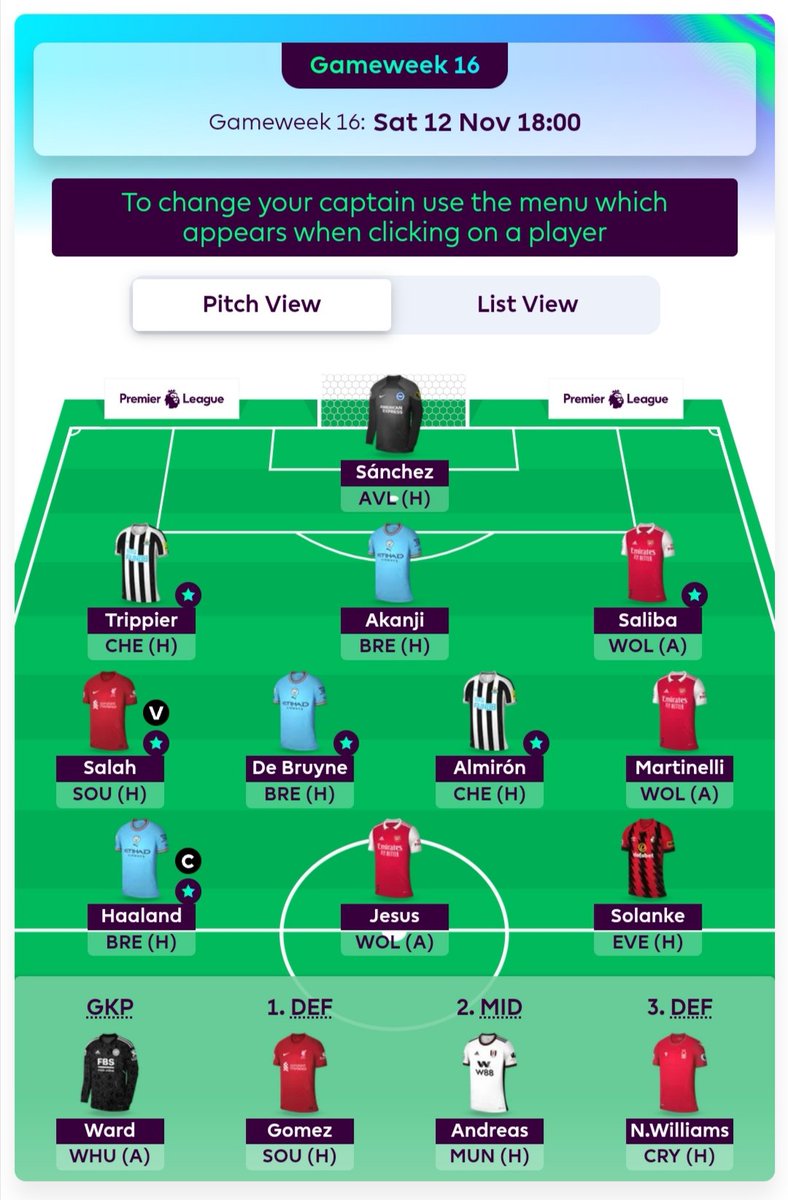 Let's go 🔥 #GW16 #FPL