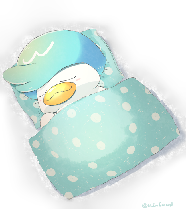 no humans pokemon (creature) closed eyes sleeping solo under covers closed mouth  illustration images