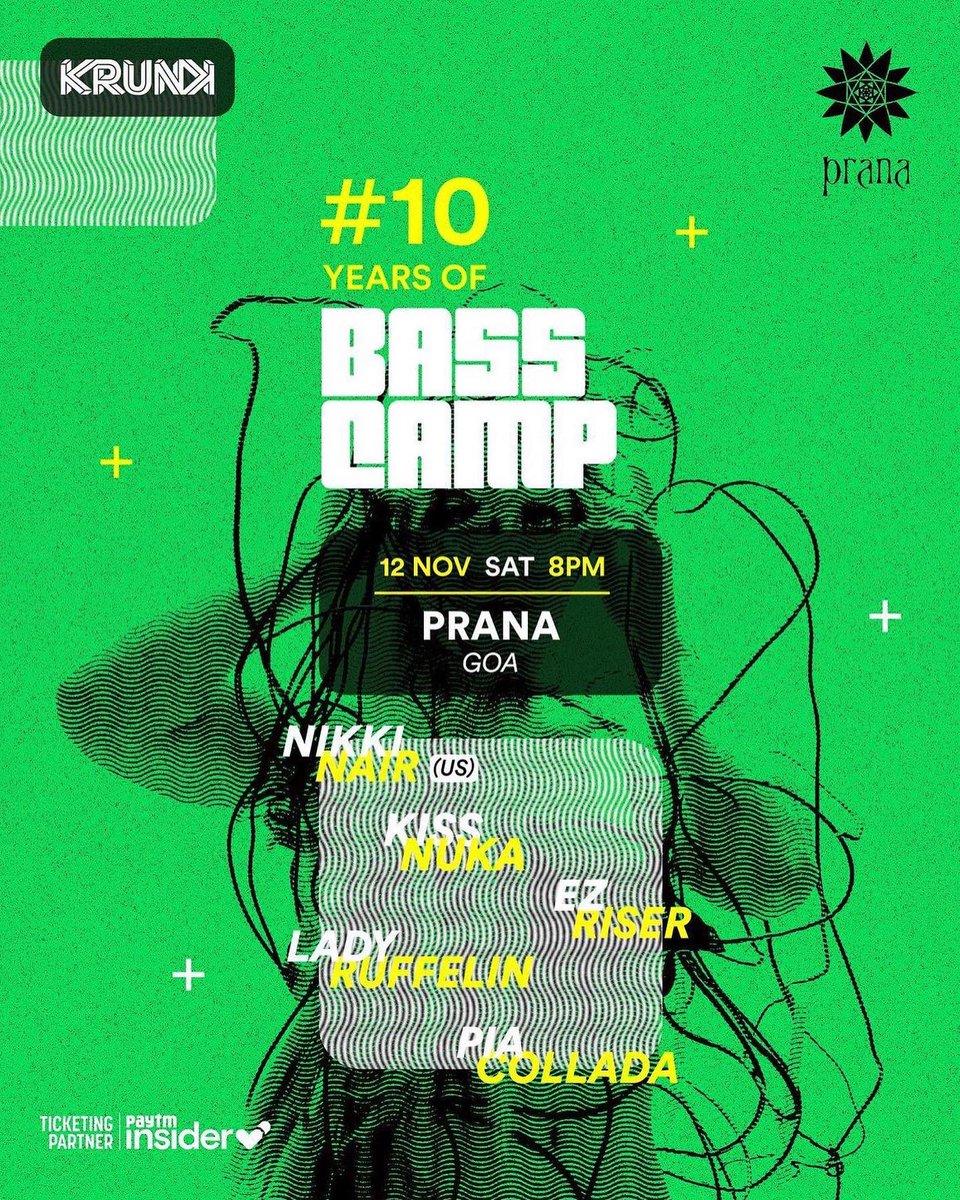 kissnuka's tweet photo. Playing Basscamp festival Goa tonight with @sohailarora @nikki__nair @rufy_ghazi #piacollada at #pranagoa and I AM PUMPED!! Gonna play some dnb versions of tracks from my upcoming EP too๐
See you there? xx
#10yearsofbasscamp #kissnuka
๐ธ @apurwhoa https://t.co/z8yhY2u9SB