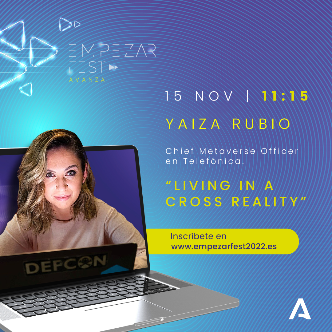aemprende's tweet photo. #YaizaRubio, speaker en #EmpezarFest.

➡“Living in a cross reality”, a las 11:15h en la Zona de Speakers.

EmpezarFest: encuentro de referencia del emprendimiento andaluz.
📍15/11, de 10 a 15h en @Fycma

Info e inscripción gratuita: https://t.co/jzfuakd6wl
#EmprendeAND #GEW2022 https://t.co/qivE0p7x6c