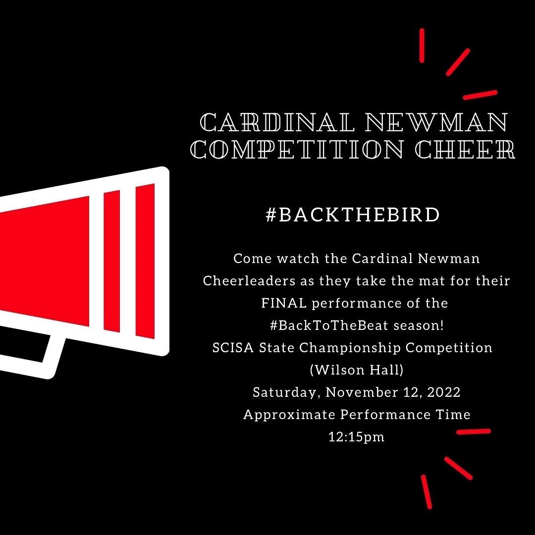 morganlea82's tweet photo. TODAY is the day!!! @cnathletics1 Cheer travels to Wilson Hall in Sumter for the SCISA State Championship!!! 12:30 Compete Time!! Come out and Yell the Colors!!! #BackTheBird #BackToTheBeat #OneLastTime https://t.co/7taq5pdbrl