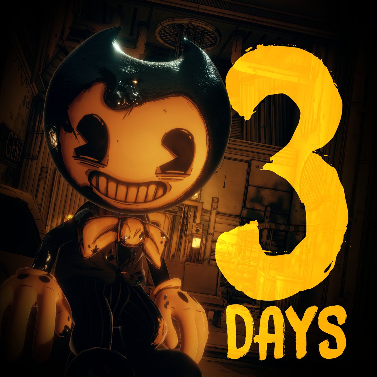 Bendy's tweet photo. The Dark Revival starts in 3 days.

#BENDY #BATDR https://t.co/FdrGFW2Lav