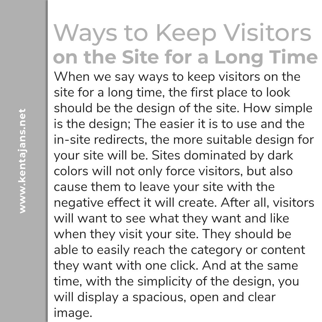 KentSeoAjans's tweet image. Ways to Keep Visitors on the Site for a Long Time

#seosettings
#visitor
#Webdesign
#googleanalytics
#Websoftware
#seorules
#digitalmedia
#digitalmediaagency