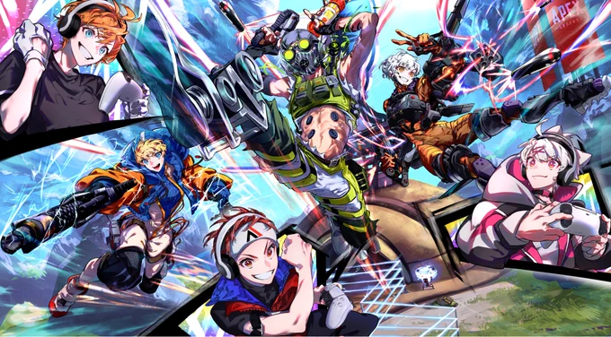 SIEさん( )主催のeスポーツイベント「PLAY ALIVE : Apex Legends Vol.5」のキービジュアルイラストを制作しました。PlayStationユーザーの皆様にApex Legendsをより楽しんで頂くための大会となっております。どうぞよろしくお願いします。#プレアラApex 