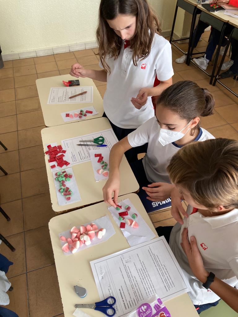 colegiospinolam's tweet photo. En 1ºESO,trabajamos matemáticas con gominolas. Seguimos practicando y conociendo cómo hallar el máximo común divisor.
#matemáticasmanipulativas #SalirASerHogar https://t.co/m46fJCJ0x3