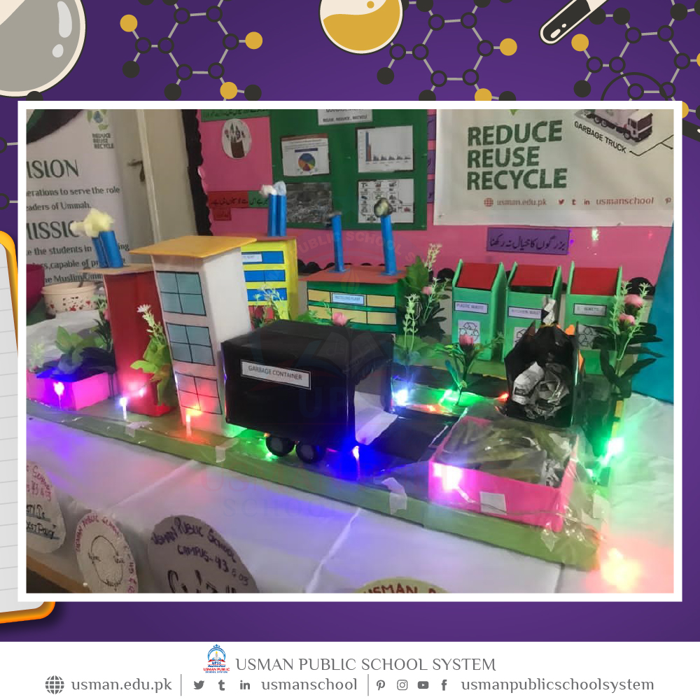 UsmanSchool's tweet image. Photo highlights of chemistry expo 2022 #Solid_Waste_Management #reduce #Reuse #Recycle #RandomClick #Usmanians #November2022 #Updates