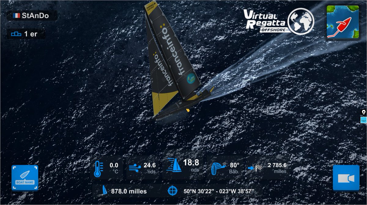 StAnDoFR's tweet photo. @RouteDuRhum @ImocaGS @TeamHolcimPRB On peut même être 1er de la #RDR2022 et être hyper relax et au sec !😂 Bravo aux vrais pros, vous êtes des dieux ! Clin d'œil aux pros virtuels : la team @Team_Pve ! https://t.co/RFv3JgseY4