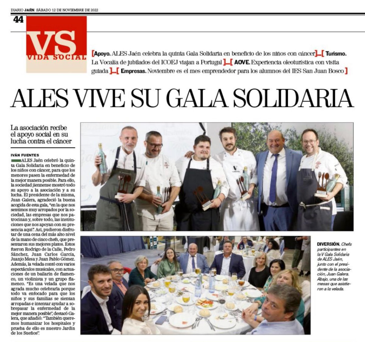Asociación ALES Jaén (@asociacionales) on Twitter photo 📰🗞️ <a href="/DiarioJAENes/">Diario JAÉN</a>
✨💥TODO UN ÉXITO💥✨
¡¡GRACIAS A TODO POR VUESTRA COMPAÑÍA Y APOYO!!
Y a esos magníficos chef que nos deleitaron con maravilloso MENÚ DEGUSTACIÓN
🍴<a href="/invernadero_el/">El Invernadero</a>
🍽️<a href="/Baga_Jaen/">Bagá.</a>
🍴<a href="/lossentidos13/">JUANPA. Los Sentidos</a>
🥄<a href="/Vandelvira_Rest/">VANDELVIRA_RESTAURANTE</a>
🍴<a href="/delaalcuza/">La AlcuzA</a>
#cáncerinfantil 📰🗞️ <a href="/DiarioJAENes/">Diario JAÉN</a>
✨💥TODO UN ÉXITO💥✨
¡¡GRACIAS A TODO POR VUESTRA COMPAÑÍA Y APOYO!!
Y a esos magníficos chef que nos deleitaron con maravilloso MENÚ DEGUSTACIÓN
🍴<a href="/invernadero_el/">El Invernadero</a>
🍽️<a href="/Baga_Jaen/">Bagá.</a>
🍴<a href="/lossentidos13/">JUANPA. Los Sentidos</a>
🥄<a href="/Vandelvira_Rest/">VANDELVIRA_RESTAURANTE</a>
🍴<a href="/delaalcuza/">La AlcuzA</a>
#cáncerinfantil