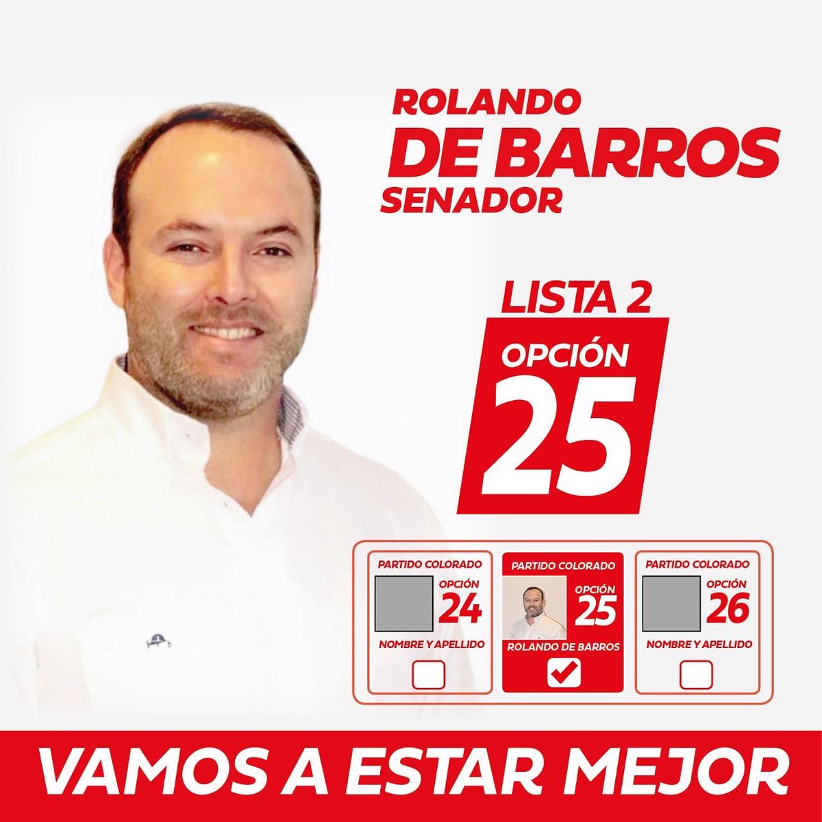DebarrosSenador's tweet photo. ¡Seguimos sumando!
Cada día más cerca del gran triunfo del equipo ganador!
Gracias por el apoyo queridos correligionarios.
#vamosaestarmejor🚩🇵🇾 
#rolandodebarrossenador #opcion25 https://t.co/iNK472Psit