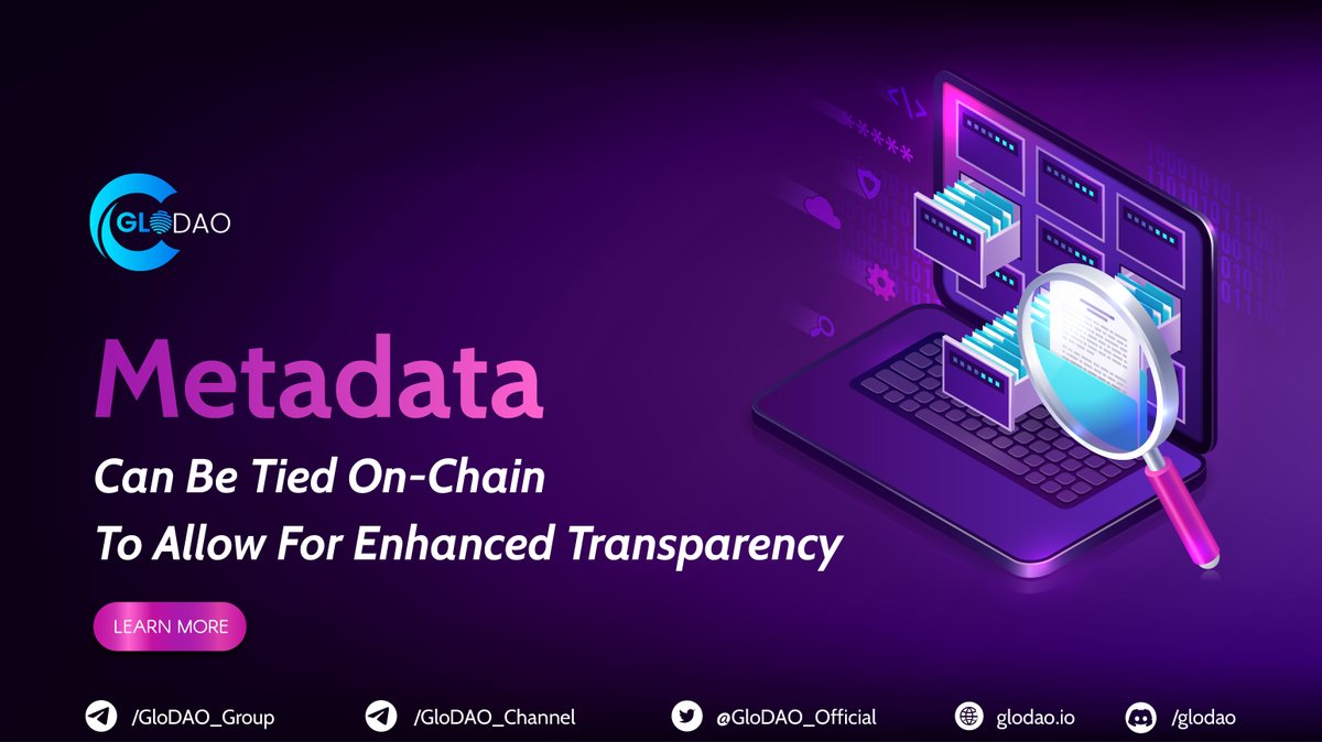 GloDAO_Official's tweet photo. ♨️Metadata can be tied on-chain to allow for enhanced transparency♨️

❇️To be clear, it is entirely possible to invest by using smart contracts on the blockchain using wallet addresses...

Read details here👉https://t.co/OvjtQUtl7P

#glodao #defi #dao #blockchain https://t.co/tpF6PFBz9q