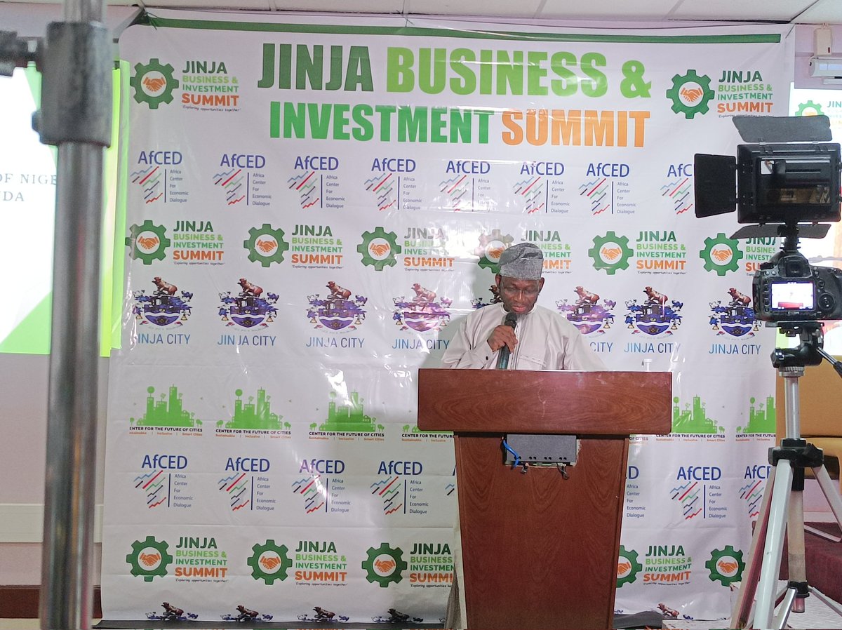 MageroAbraham's tweet photo. The ama ambassador of Nigeria to Uganda HE. Ismael Alatise making his speech on the second day of the #JBIS2022. He acknowledges and speaks about the positive working relationship between Uganda and Nigeria. 

Pledges to seek investiment into Jinja City from Nigeria. https://t.co/19PygOQXyH