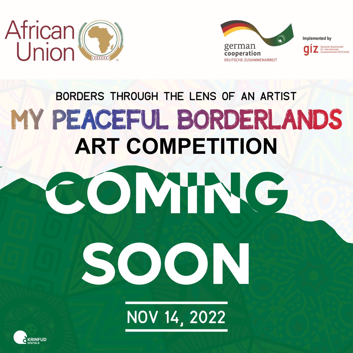 Are you an artist focusing on #Peace &amp; #Security topic? Do you want to win a prize 🏆 for your art? 🔎 Look out for our "My Peacuful Borderlands" art competition #AUBorderProgramme #borderlands #artwork #artcompetition