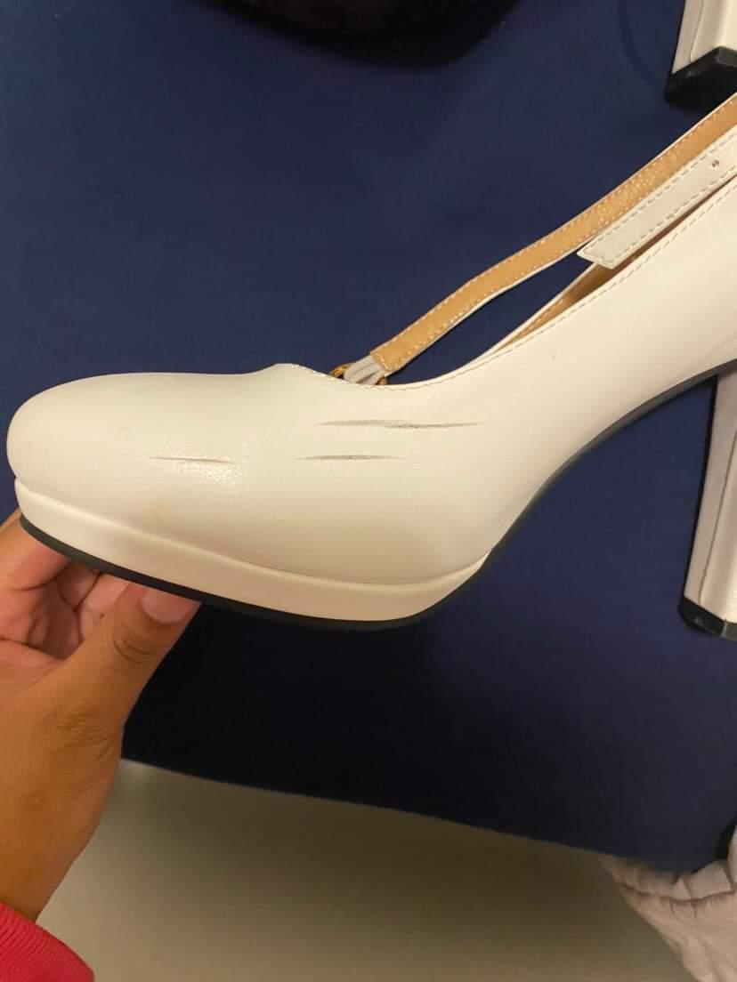 MrsMurrayII's tweet photo. My daughter got these today opened her package and looked like a pair of shoes her friend let her wear not a pair she just purchased @SHEIN_Official what happened let's talk about it lol https://t.co/LdNXbWDz4o