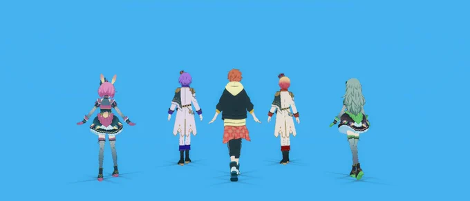 ワンダショに囲まれる彰人とビビバスワンダショで遊んでました誕生日おめでとう彰人 