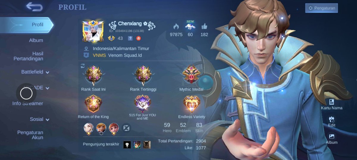 damara_cahya's tweet photo. Suami aku ganteng banget sumpah hxbdjddhjdkskshsbsbs aaaaaaaaaaaa๐ญ๐ญ๐ญ๐ญ๐ญ
#xaviermlbb #mytic #MobileLegendsBangBang #mageuser #MobileLegends https://t.co/lxalerpYgY