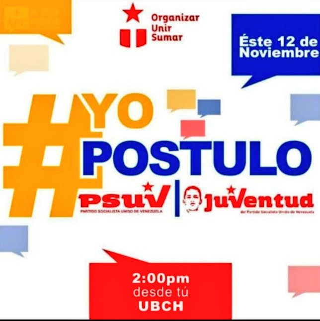 Parto_Lactancia's tweet photo. #12Nov|🇻🇪 #FelizSabado 📚
🏷 #PromovamosLaLectura
¡Leer descoloniza!
@NicolasMaduro @dcabellor
 
Hoy a renovar los equipos políticos con alegría conscientes, las transformaciones son necesarias
#YoPostulo🚩
#OrganizarUnirYSumar🚩
#PSUVPorTodaVenezuela🚩
@PartidoPSUV @JuventudPSUV https://t.co/cqkam8H5Zb