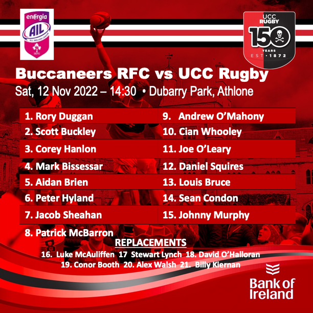 UCCRFC's tweet photo. #UCCRugby vs Buccaneers today in Athlone.  @uccsport https://t.co/DD52PlHtmu