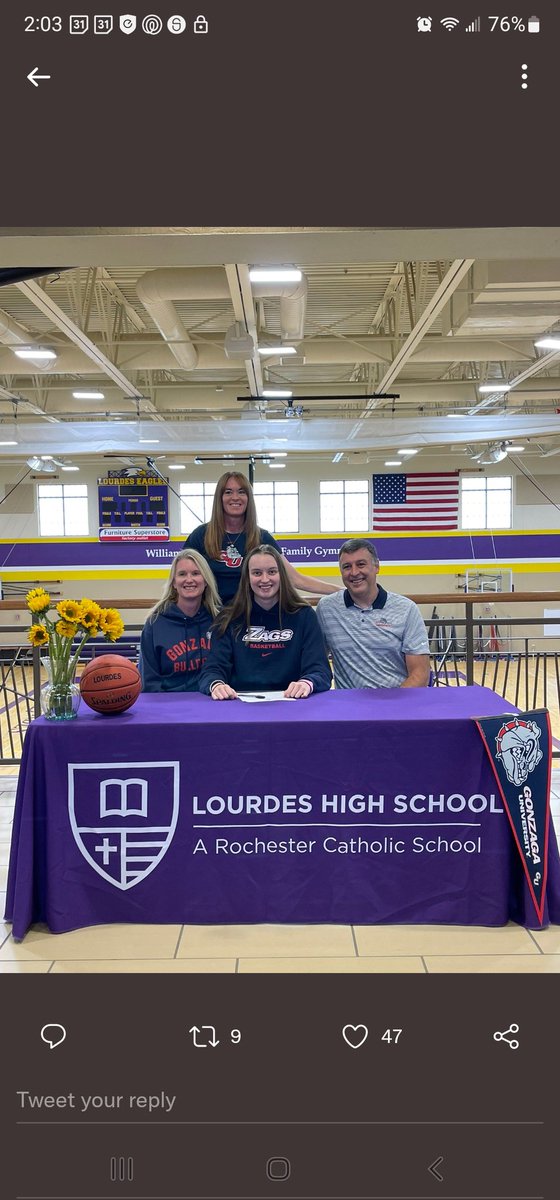 Wisconsin Playmakers (@playmkrsgirls) on Twitter photo Join us in congratulating <a href="/EllaHopkins_15/">Ella Hopkins</a> on signing to play for <a href="/ZagWBB/">Gonzaga Women's Basketball</a>!
Your were tough through adversity this club season and have achieved ine of your dreams! Keep reaching for th a stars! Join us in congratulating <a href="/EllaHopkins_15/">Ella Hopkins</a> on signing to play for <a href="/ZagWBB/">Gonzaga Women's Basketball</a>!
Your were tough through adversity this club season and have achieved ine of your dreams! Keep reaching for th a stars!