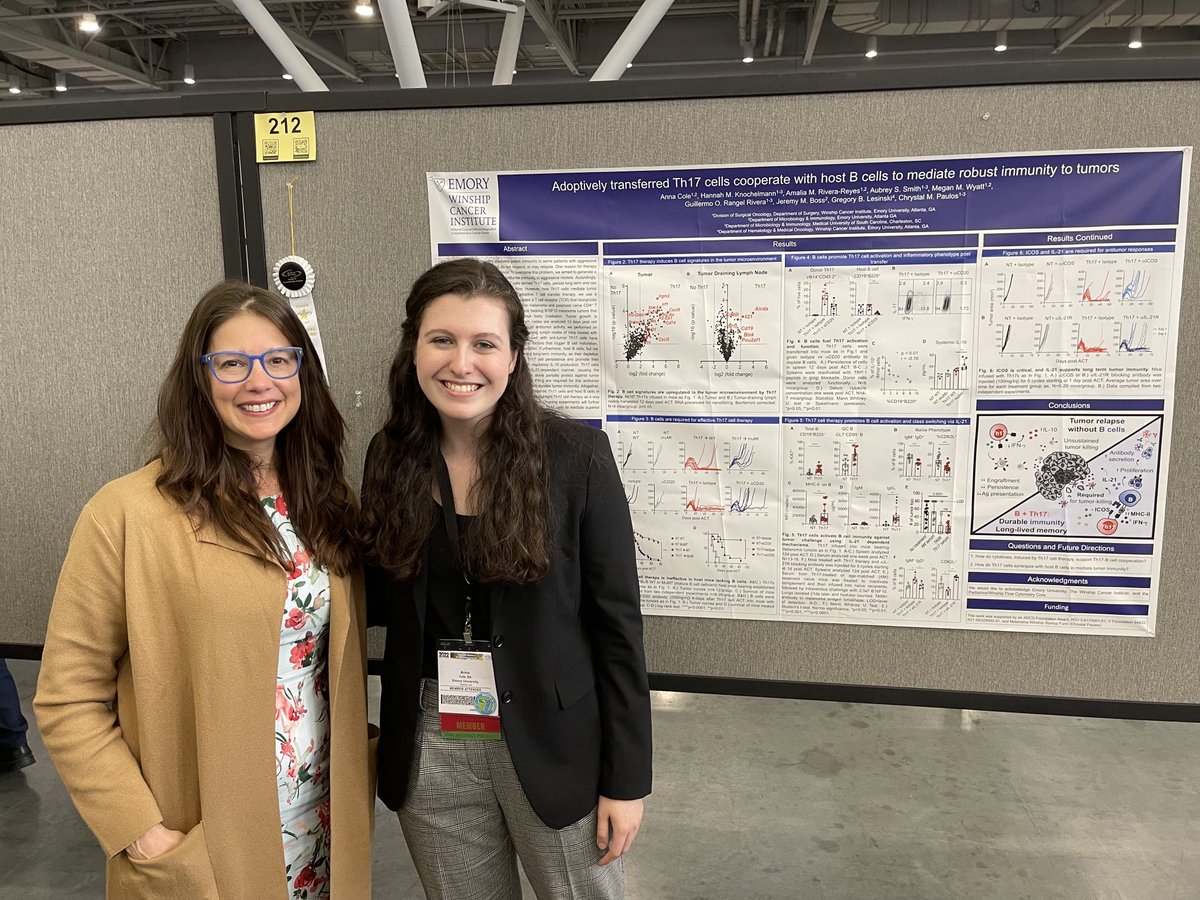 Proud of this T cell guru named Anna Cole ⁦<a href="/AnnaCamille98/">Anna Cole</a>⁩ her stellar poster and podium talk ⁦<a href="/sitcancer/">Society for Immunotherapy of Cancer</a>⁩ #SITC2022’