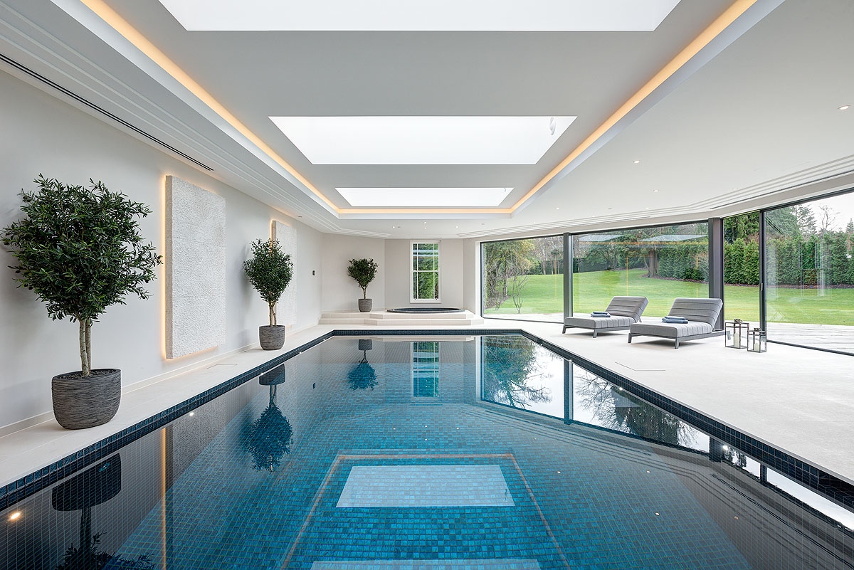 Keep swimming laps throughout the winter period with a heated indoor pool.

This past Octagon pool area provides the ultimate leisure space for clients to exercise or relax.

View more: octagon.co.uk/gallery-3/